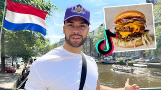 VIRALE FOOD SPOTS IN AMSTERDAM TESTEN 🍔 [upl. by Medrek]