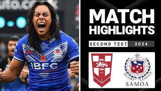 England v Toa Samoa  2nd International Test  Match Highlights [upl. by Ahsats222]