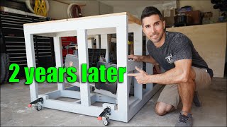 4x8 Whole Woodworking Shop in One Workbench [upl. by Nwahsan]