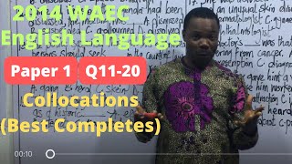 2024 WAEC Collocations Best Completes English Language Paper 1 Q1120vconceptscollegeenglish [upl. by Nipsirc]