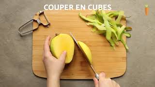 Comment éplucher et couper une mangue [upl. by Odab749]