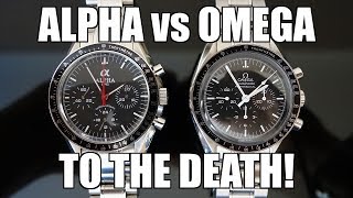 Moonwatch FaceOff Alpha Mechanical Chronograph vs Omega Speedmaster Pro  Perth WAtch 198 [upl. by Airtina]