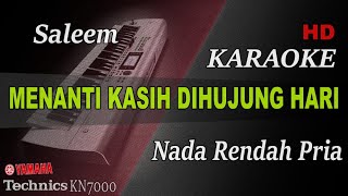 SALEEM  MENANTI KASIH DIHUJUNG HARI  NADA RENDAH PRIA   KARAOKE [upl. by Melas]