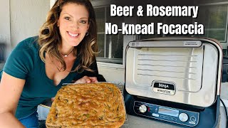 Beer amp Rosemary NoKnead Focaccia on Ninja Woodfire Outdoor Oven [upl. by Asyle692]