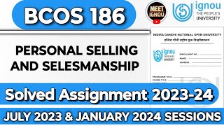 BCOS 186 Solved Assignment 202324  bcos 186 solved Assignment 2024  bcos186 bcos186ignou [upl. by Fleischer]