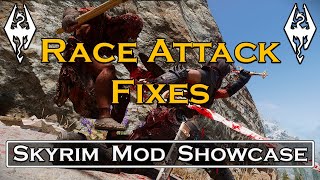 Skyrim Mod  Race Attack Fixes [upl. by Eitsud338]