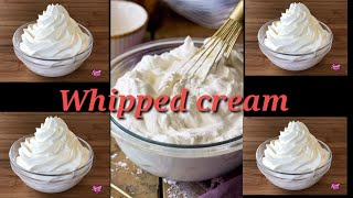 Easy way to make Whipped creamhow to decorate cake with creambutter creamcake frostingcakecream [upl. by Ahsilram]