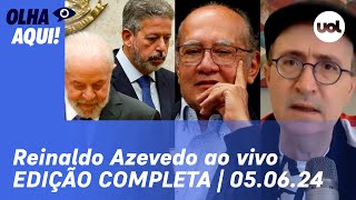 Reinaldo Azevedo ao vivo Gilmar x Moro fala de Lula taxação Malafaia e OLHA AQUI COMPLETO [upl. by Nrubua]