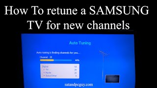 How to retune channels on a Samsung television retune samsungtv tvinspain [upl. by Shipman]