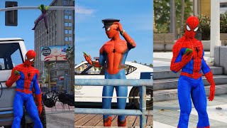 GTA 5 SpiderMan Iron Man And Hulk Help SheHulk From Gaint Spiders  COFFIN DANCE SONG COVER [upl. by Acinna]