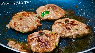 Tortitas de Carne Molida Fácil y Rápido  Una receta bien diferente [upl. by Cully]