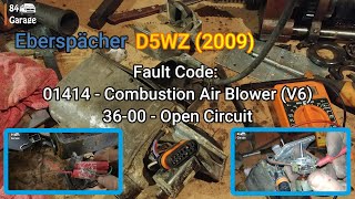 D5WZ Dont Work Repair Fault code 01414  Combustion Air Blower V6 [upl. by Arianne]