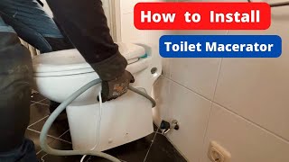 A plumber shows how to properly install a standing toilet macerator diyplumbing plumbingproblems [upl. by Burr347]