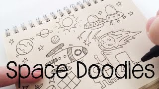 Space doodles  Doodle for Kids  Doodle with Me [upl. by Meluhs]