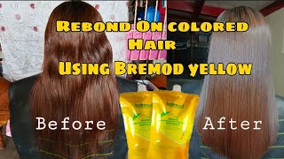 HOW TO REBOND ON COLORED HAIR USING BREMOD YELLOW elsaguadalupe203 Bremod Rebonding [upl. by Schlesinger]