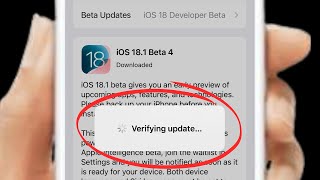 Resolved iPhone stuck on verifying update and wont turn off iOS 181 beta 4 [upl. by Bryce727]