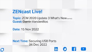 ZENcast Live ZCM 2020 Update 3 [upl. by Rednazxela977]