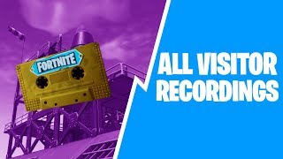 Combined Visitor Tape Recordings  Fortnite Season X [upl. by Lleznov]