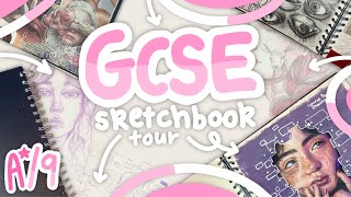 GCSE art sketchbook tour ☆ GRADE 9 A [upl. by Gilles784]