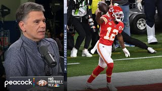 Some Jets reportedly think Hardman leaked plans to Chiefs Eagles  Pro Football Talk  NFL on NBC [upl. by Adnuhsor]