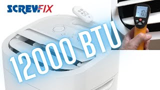 SCREWFIX GoodHome Takoma 12000 BTU mobile air conditioner Review [upl. by Ludvig123]