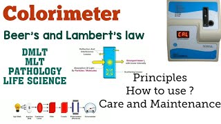 Application of Colorimeter  Beers and Lamberts law  Procedure of Colorimeter  life science [upl. by Eerased]