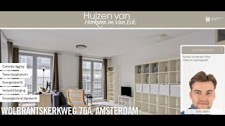 Te koop Wolbrantskerkweg 76A Amsterdam  Hoekstra en van Eck Makelaars  Méér Makelaar [upl. by Carmencita]