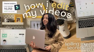 how i edit my videos aesthetic  my editing process fonts music handwritten text ft filmora [upl. by Ordway]