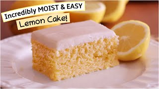 Melt In Your Mouth Lemon Cake Recipe 🍋 [upl. by Arahsat]