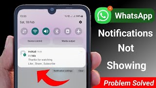 whatsapp notification not showing on home screen  whatsapp notification problem [upl. by Henri]