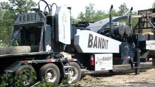 Bandit Model 3590XL Whole Tree Drum Chipper 36quot capacity [upl. by Dino466]