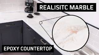 Carrara White Marble Epoxy Resin Countertop Technique [upl. by Heathcote280]