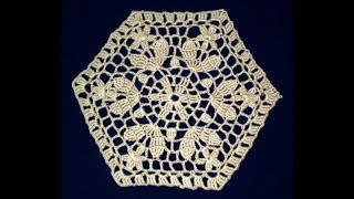 Шестигранник Ч1 CROCHET Hexagon tablecloth Pattern Part 1 [upl. by Irami]