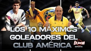 LOS 10 MÁXIMOS GOLEADORES DEL CLUB AMÉRICA [upl. by Ydnec]