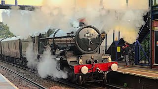 7029 Clun Castle accelerates at Dorridge  Return to Steam 50th Anniversary  021021 [upl. by Caine]