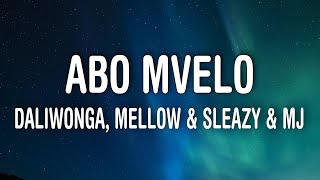 Daliwonga  Abo Mvelo Lyrics ft Mellow amp Sleazy amp MJ [upl. by Leanne]