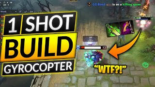 MOST BROKEN ONE SHOT BUILD Right Now  Dota 2 Gyrocopter Support Guide [upl. by Etnaihc99]