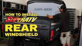 How to Install a Rear Windshield On A CANAM DEFENDER [upl. by Trah422]