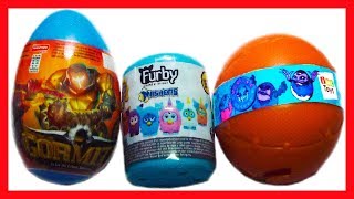 3 sorpresas en español juguete blandito Furby de Mashem´s Monster Basket y huevo sorpresa Gormiti [upl. by Quinby]