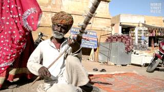 Indian Ravanhatta Street Musician in Jaisalmer Rajasthan India [upl. by Germana]