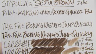 Ink Review Stipula quotSepiaquot Brown Ink [upl. by Patrick]