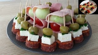 1 Brochettes apéritives Rapide et facile  APERITIF DINATOIRE  LA BOITE A RECETTES [upl. by Steinway]