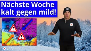 Los gehts nächste Woche ⚠️ Winterluft gegen Atlantik  Schnee Eisregen Regen [upl. by Atoel]