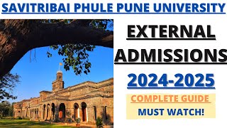 EXTERNAL ADMISSIONS  2024  Savitribai Phule Pune University sppu admissions2024 puneuniversity [upl. by Borries]