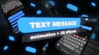 Text Message Animation With 3D iPhone Tutorial In After Effects [upl. by Forrester]