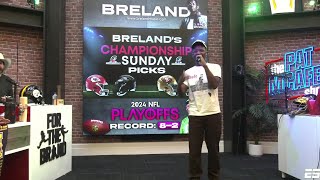 Breland sings his Championship Sunday Picks 🎤🔮  Pat McAfee Show [upl. by Tymes]