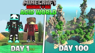 We Survived 100 Days on an ACID Only World in Hardcore Minecraft [upl. by Cameron]