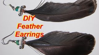 How to Make Earrings out of Bird Feathers [upl. by Uhsoj842]