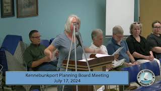 Kennebunkport Planning Board  July 17 2024 [upl. by Babcock]