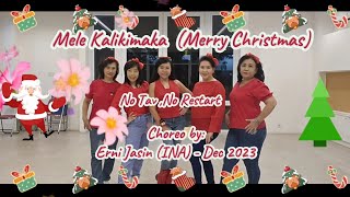 Mele Kalikimaka Merry Christmas Line Dance  Choreo by Erni Jasin INA Dec 2023 Demo Video [upl. by Hertz]